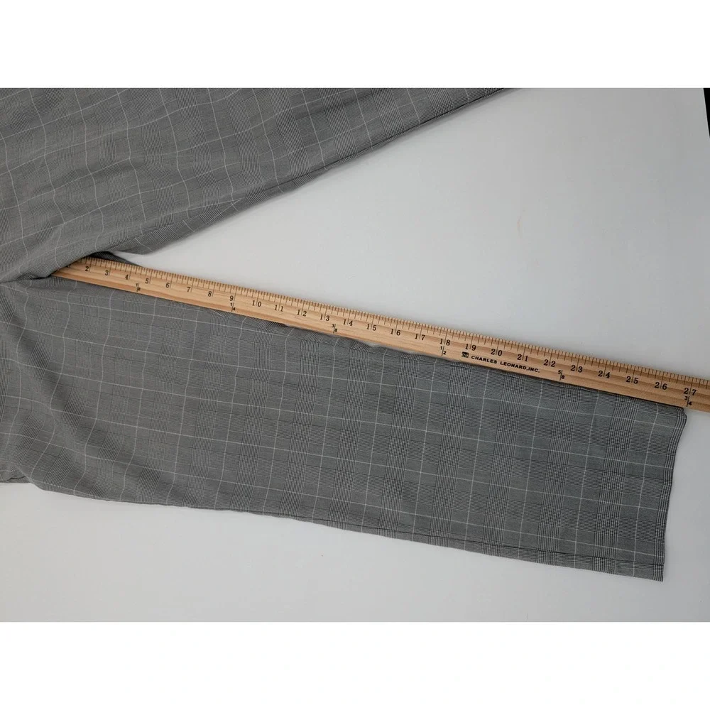 H&M Slim Fit Glen Check‎ Plaid Trousers Gray Mens Size 30R Excellent Condition